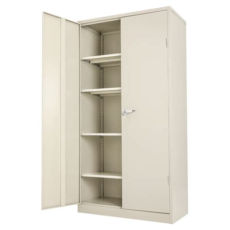 cabinet locking steel storage cabinet with 4 adjustable shelves|lockable cabinet storage near me.